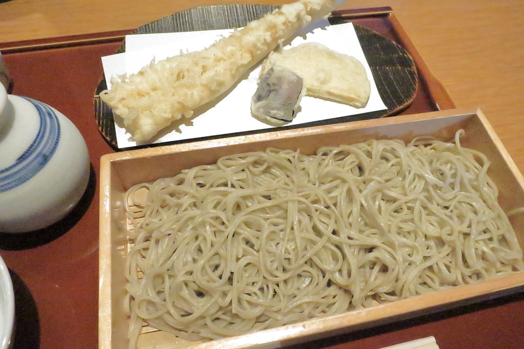 東京世田谷区蕎麦店「正音」アナゴ天せいろ
