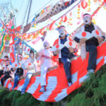沼津市「大瀬まつり」祭り船出航前のお囃子の練習
