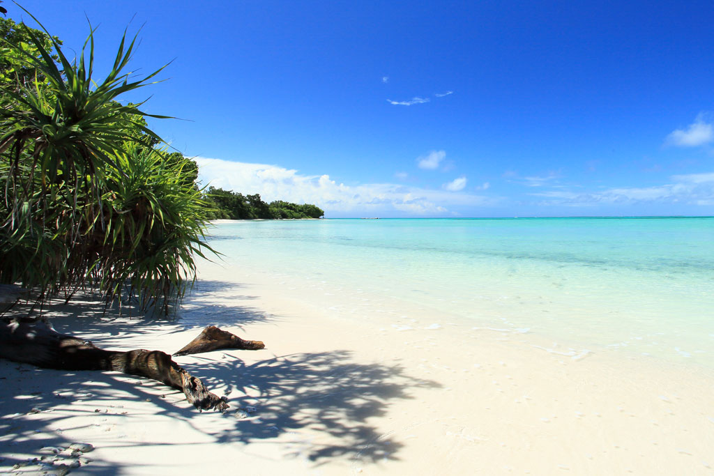竹富島「コンドイビーチ」カイジ浜方向を望む