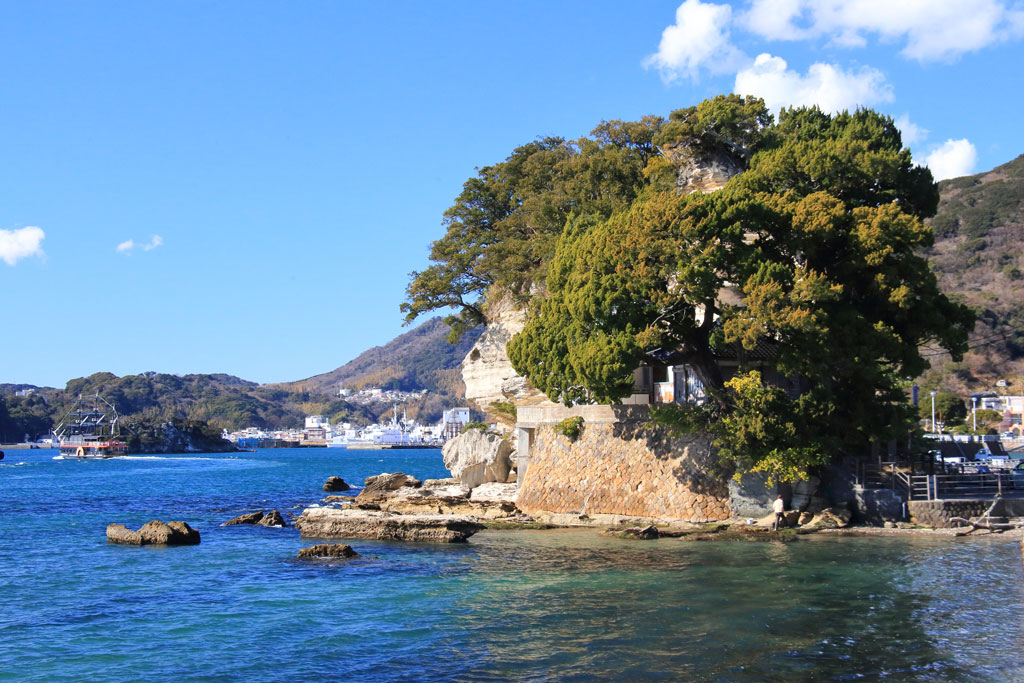 下田市「吉田松陰の史跡」松陰が船を出した弁天島