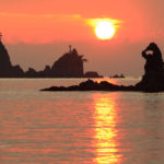 西伊豆町「大田子海岸」光線が美しい夕景