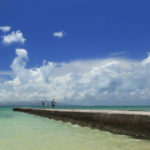 竹富島「西桟橋」夏雲に映える