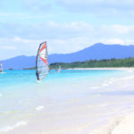 石垣島「クラブメッドビーチ」サンゴ礁のウインドサーフィン