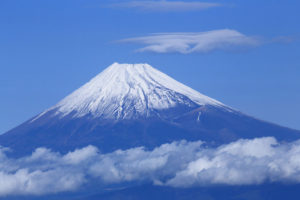 伊豆富士山絶景「達磨山」望遠レンズ越しの富士